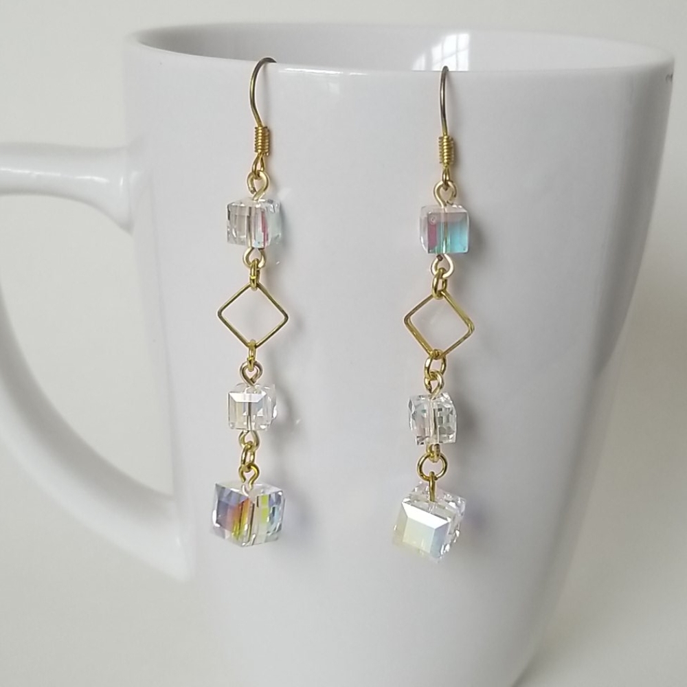 Stunning handcrafted Swarovski crystal earrings